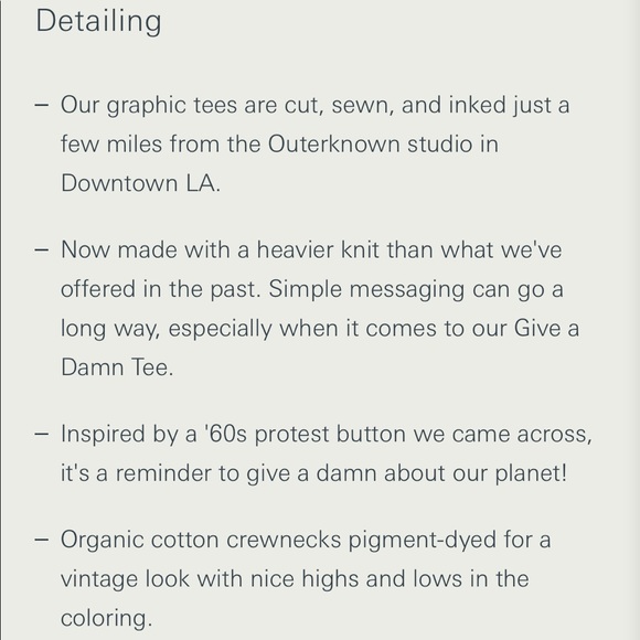 SOLD - Made In USA 🇺🇸 “Give A Damn” Organic Tee - Picture 5 of 10